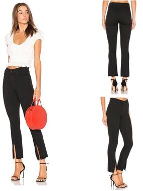 Mother The Insider Split Ankle Fray Not Guilty Jeans Size 29 Black
